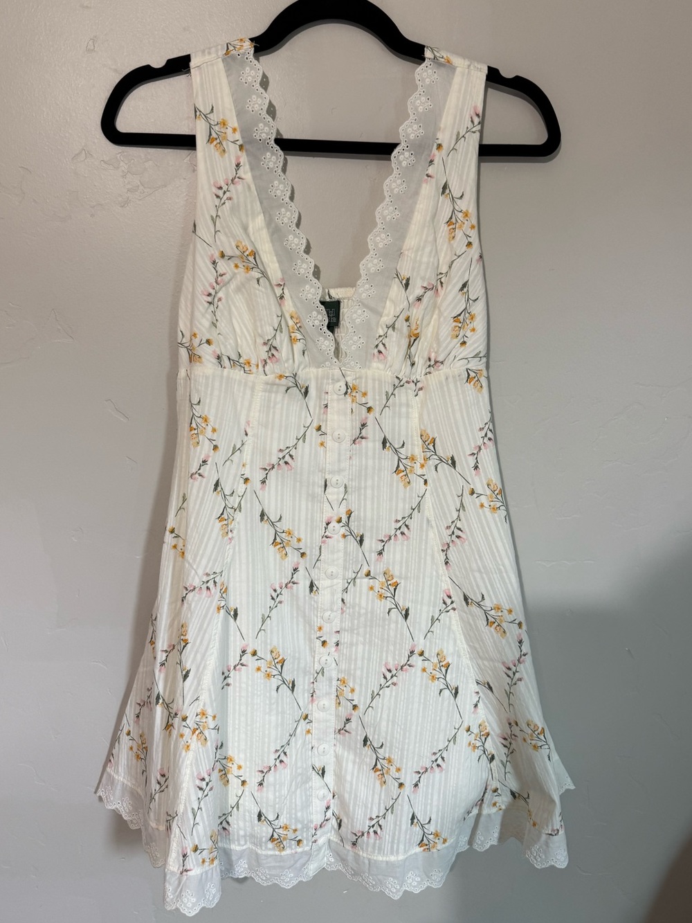 Wild Fable Floral Lace-Trim Mini Dress - NWOT